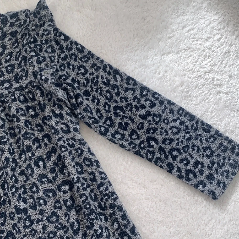 Gap Navy & Gray Leopard Dress 3 EUC Animal Print